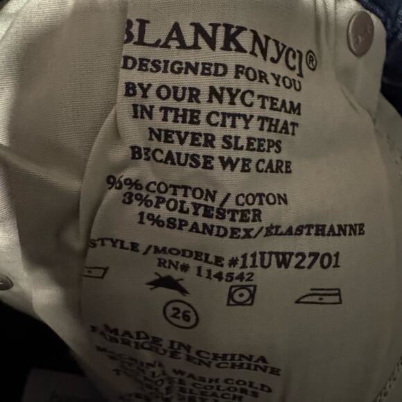 Blank NYC The Hoyt High Rise Mini Flare Jeans Blue Denim NWT Size 26 - Picture 8 of 9